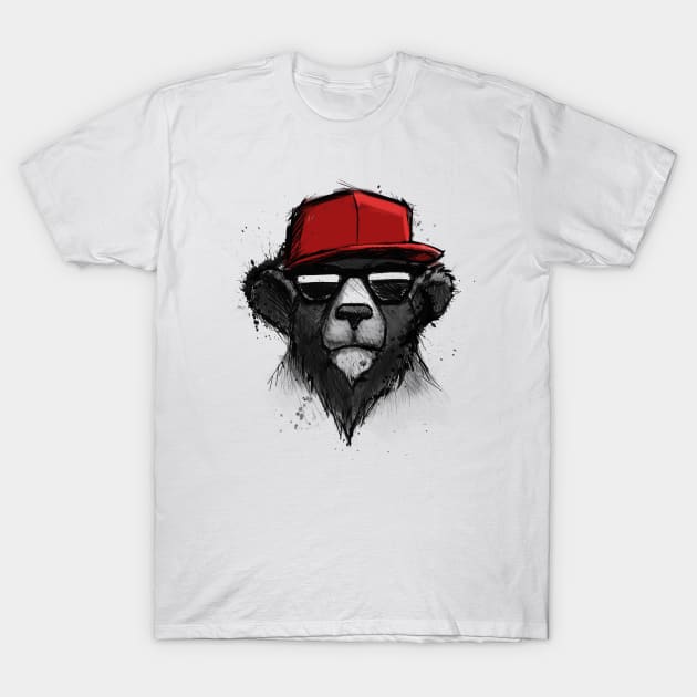 bear with hat T-Shirt by sebstadraws